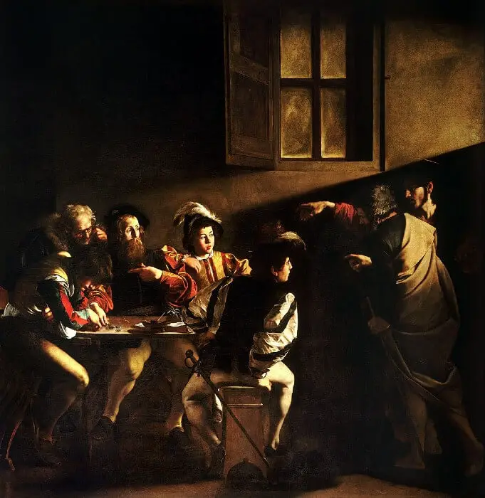 Caravaggio - Chemarea Sfantului Matei
