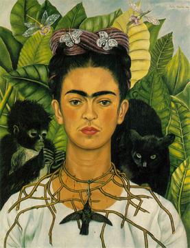 Frida Kahlo - Autoportret cu colier de spini si colibri (1940)