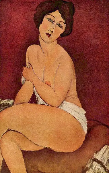 39. Nud stand pe divan - Modigliani