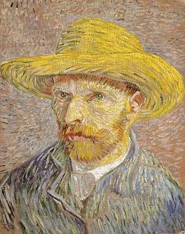Vincent van Gogh - Autoportret cu palarie de paie (1887)